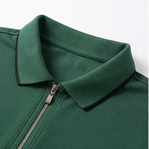 Polo de Hombre de Calidad Premium con Media Cremallera, Algodón Cómodo, Tallas Grandes, Elegante, a Rayas, de Secado Rápido, Colores Personalizables - Product Image 4