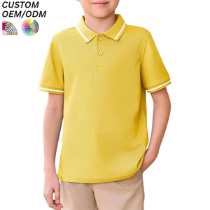 Camisetas Polo para Bebés, Niños Pequeños y Niños, OEM ODM, Coloridas, Personalizadas, a Rayas, Mezcla de Poliéster/Algodón, Transpirables - Product Image 5