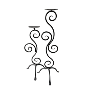 Porte-bougie conique en métal au design élégant pour la décoration de la maison et des tables de mariage, finition noire, fait main - Product Image 5