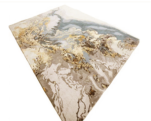Square Shape Abstract Design Hand Tufted Polyester Modern <b>Thick</b> Non-Slip <b>Rug</b> for Living Room and Dining Room - Product Image 1