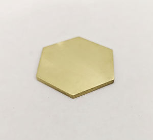 Disque hexagonal vierge en laiton massif pour gravure laser, estampage de logo personnalisé, jeton métallique personnalisé et projets DIY - Product Image 5
