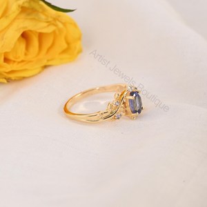 Natural Tanzanite Ring 925 Sterling <b>Silver</b> & <b>Solid</b> Gold Fine Jewelry OEM ODM Wholesale Supplier - Product Image 2