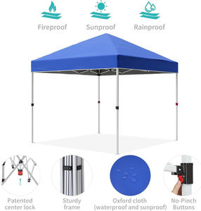 Blue Pop-Up <b>Canopy</b> <b>Tent</b> 6-8 Person Polyester Oxford Cloth Sun Proof Outdoor Garden Party Wedding Use - Product Image 6