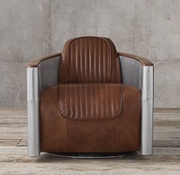 Chaise pivotante en cuir aviateur de haute qualité Mobilier Chaises de salon Collection designer Prix de gros Meubles