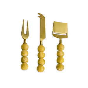 Resin Bead Handle Stainless Steel <b>Cheese</b> <b>Knife</b> <b>Set</b> Dishwasher Safe Eco-Friendly Table Top <b>Cheese</b> Tools Wholesale - Product Image 1