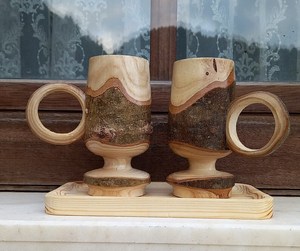 Handmade Wooden Mug: Rustic Nordic Style <b>Camp</b> <b>Cup</b> - Product Image 3