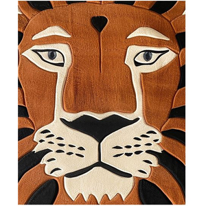 Tapis décoratif moderne en laine tuftée à la main, lavable, léger, à poils longs et très épais, pour salon et chambre à coucher - Product Image 1