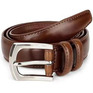 Ceintures en cuir de vachette pleine fleur vintage décontractées pour hommes, boucle à ardillon en cuivre, haute qualité, écologiques, logo personnalisé, vente en gros 2026 - Product Image 5