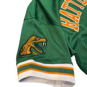 Maillot de baseball personnalisé vert en mesh de l'Université A&M de Floride, style Rattlers, maillot de sport HBCU - Product Image 3