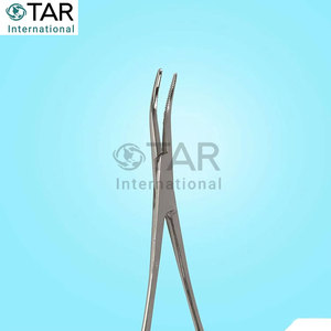 คีมหนีบห้ามเลือดแบบล็อค ขนาด 5.5 นิ้ว โค้ง สำหรับผ่าตัด สีเงิน - Product Image 6