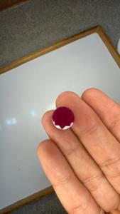 Rubis africain naturel de 5,95 carats, taille ronde, pierre précieuse rouge vif, rubis précieux pour la fabrication de bagues, pendentifs et colliers de luxe - Product Image 3