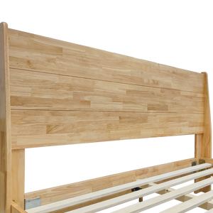 Wholesale for Reseller Rubberwood Queen <b>Bed</b> Minimalist Design Bedroom Furniture Eco-Friendly <b>Wooden</b> <b>Bed</b> Frame Vietnam OEM - Product Image 4