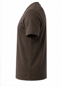 T-shirt pour homme à col rond, personnalisé avec logo imprimé, en coton respirant, manches courtes, pour l'été, décontracté, de haute qualité, en soie - Product Image 3