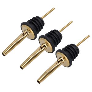 Venta al por mayor de accesorios de bar de acero inoxidable: Vertedor de cerveza y vino tinto con tapón sellado de goma para verter aceite de oliva - Product Image 1