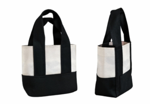 Custom Logo Print Letter Pattern Shopping Tote Reusable Grocery Bag Everyday Carrying <b>Mini</b> <b>Canvas</b> Beach Tote Bag Zipper - Product Image 2