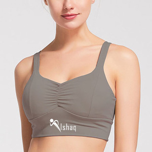 Fixed Seamless Training Yoga Bra Custom Backless Elastic For Sports Push Up Bra - Product Image 3