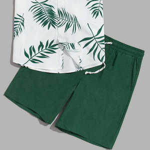 Custom Hawaiian Shirt Shorts <b>Set</b> Tropical Print Summer Beach Wear Unisex OEM Private Label Resort Vacation Outfit Ready - Product Image 5