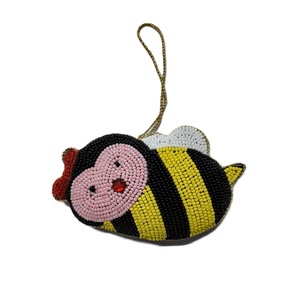 Handmade Woven Seed Beads Embroidery Bag Charms Coin Holder <b>Keychain</b> with Color Changing Feature <b>Custom</b> Design - Product Image 3