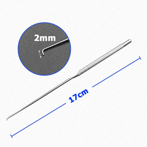 Curette auriculaire premium en acier inoxydable 14cm 16cm, pointes fines et émoussées, instruments chirurgicaux ORL et otologiques, marquage CE ISO - Product Image 5