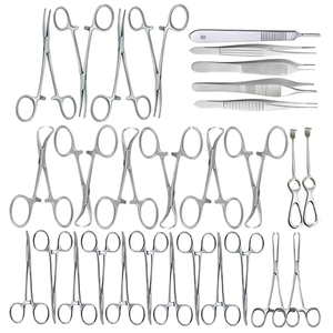 Juego de Instrumentos Quirúrgicos Gastrointestinales Premium de Acero Inoxidable, Kit Quirúrgico Básico Reutilizable para Cirugía General GI Abdominal Hospitalaria - Product Image 1