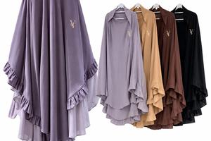 ผู้ผลิต Yibaoli ฮิญาบคลุมผมแบบยาวสไตล์ฝรั่งเศส 13 สี ลายดอกไม้ สำหรับงานปาร์ตี้ สวมใส่สบาย ทรงหลวม ผลิตจากโพลีเอสเตอร์ เหมาะสำหรับละหมาดและเดือนรอมฎอน - Product Image 1