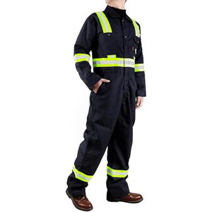 Wholesale <b>Overalls</b> For Men Workwear Hi Vis Work Construction Clothes Men Reflective Strips Work Hi Vis Coverall Uniforms - Product Image 4