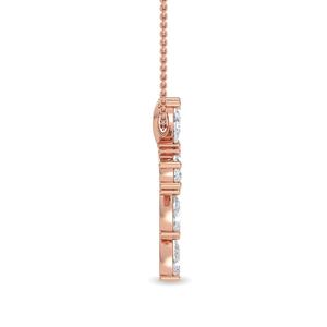 Colgante de Oro Rosa de 9K de Excelencia con Diamante Cultivado en Laboratorio en Forma de Pera de 2.83 CTW, Joyería Fina, Collar con Dije para Mujer, Estilo Moderno - Product Image 6