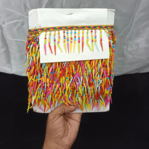 Accessoires de Mariage en Dentelle JARI Écologique Brodée Florale Colorée avec Détails Intricats et Motifs 3D (Chaussures) - Product Image 1