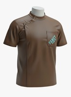 Uniforme de barbier à manches courtes personnalisé - Blouse de travail pour salon - Costume professionnel pour salon de coiffure