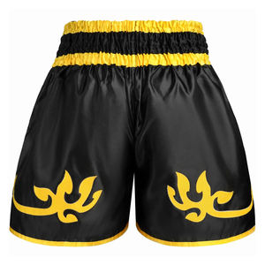 Shorts de Muay Thai de haute qualité avec broderie de logo personnalisée, vêtements de sport MMA, séchage rapide, respirant, polyester, fermeture à cordon. - Product Image 2