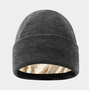 Gorro de Punto para Otoño e Invierno, Gorro Protector de Doble Cara para Peinado, Gorro de Punto Cálido y Suave, Nuevos Estilos, Gorro para el Frío - Product Image 2