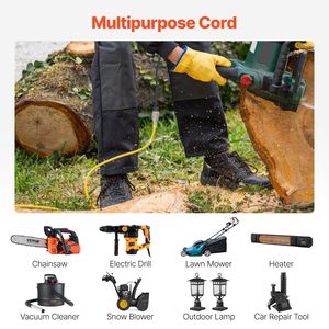 Cavo di Prolunga Elettrico per Interni/Esterni da 30 Metri, 12AWG, 15 Ampere, 1875W, 3 Poli con Estremità Illuminata, Flessibile fino a -40°C - Product Image 3