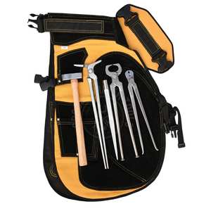 Horseshoe Making Blacksmith Tool Set with Farrier <b>Apron</b> Shoe Spreader Nail Puller Blacksmith Hammer Pritchel and Shoe Puller - Product Image 1