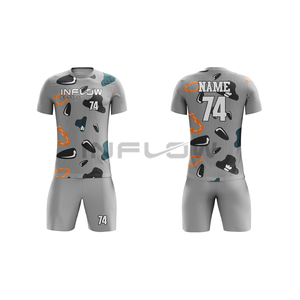 Uniforme de Fútbol Personalizado Rojo y Blanco con Verde y Negro, Camisetas de Fútbol de Tailandia, Camiseta de Fútbol / Top de Fútbol - Product Image 3