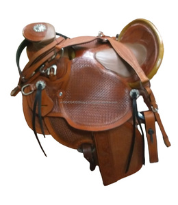 Sillín de Carreras de Caballos de estilo occidental profesional, juego de sillín de cuero Western Roping Ranch Wade para venta al por mayor - Product Image 5