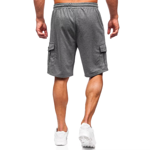 Shorts cargo pour hommes avec logo personnalisé, longueur genou, en toile de coton extensible, durables, multi-poches, décontractés, vente en gros par le fabricant - Product Image 2