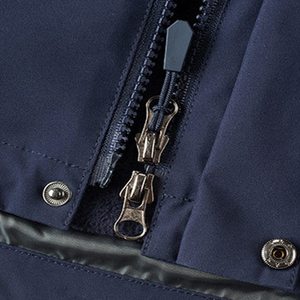 Veste matelassée bleu marine pour homme, imperméable, écologique, coupe-vent, fermeture éclair, vêtement d'extérieur décontracté pour l'hiver, tissu polyester/nylon - Product Image 6