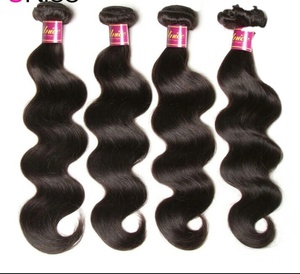 Wholesale Natural Machine Double Weft 10A 12A Indian Raw Virgin Human Hair Extensions Double Drawn <b>Body</b> <b>Wave</b> - Product Image 5