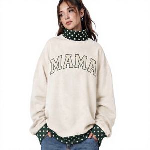 Sudadera Personalizada de Invierno para el Día del Partido, para Mujer, con Capucha y Diseño de Puntos en Contraste, Estilo Universitario, con Letras del Equipo en la Parte Delantera - Product Image 2