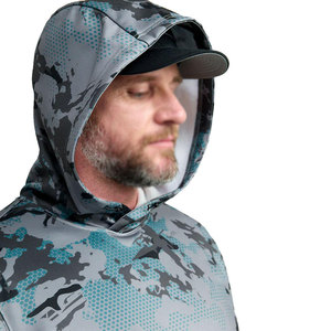 Sudadera con Capucha de Pesca de Camuflaje Personalizada al por Mayor, Manga Larga, UPF 50, Secado Rápido, con Máscara, Protección Solar - Product Image 2