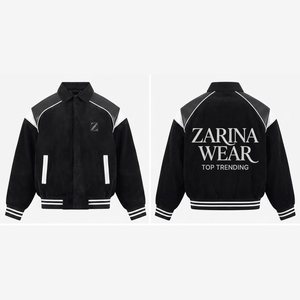 Blouson de moto en cuir pour homme, personnalisé, style urbain, col montant, fermeture éclair, impression délavée, vente en gros - Product Image 1