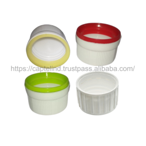 Tamper Evident (TE) Plastic and Aluminium Closures PE Plastic and Aluminium Screw Cap Bottle <b>Stoppers</b> for Glass Bottles - Product Image 1