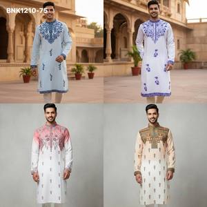 Ocassional Wear Latest Collection Rayon with Printed Design <b>Man's</b> <b>Kurta</b>-Payjama Collection Online Shopping India - Product Image 6