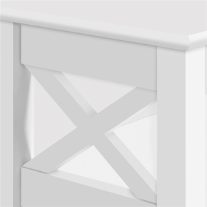 Tavolino Moderno a 3 Ripiani con Mensola Portaoggetti Bianco Arredamento per Soggiorno - Product Image 4