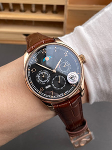Mature Men's Luxurious Brown Strap, Banquet, Business and Casual Perpetual Calendar Moon Phase Automatic <b>Mechanical</b> Men's <b>Watch</b> - Product Image 3