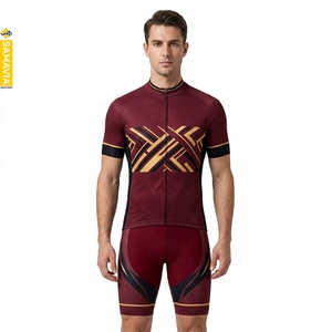 Samavia Eco-Friendly Unisex Adult <b>Cycling</b> Jersey Set 100% Polyester Mesh Heat-Transfer Printing 180g | RTP OEM Service Low Price - Product Image 1