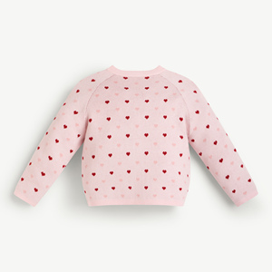 Cardigan bébé en viscose tricoté Mamachéri à manches longues, col rond, fermeture à un bouton 21F26KNIG001J - Product Image 2