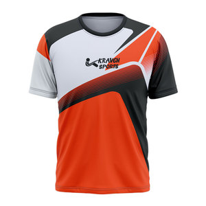 เสื้อกีฬาพิมพ์ลายแบบสั่งทำขายส่ง คอปกพับได้ ดีไซน์พิมพ์ลายเต็มตัว ระบายอากาศได้ดี - Product Image 1