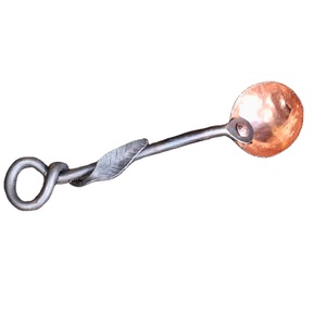 ตักกาแฟทองแดงปลอมแปลงและเหล็ก 1 ช้อนส้อมเครื่องมือและอุปกรณ์ครัวทําด้วยมือมีสไตล์เครื่องมือสมุนไพรและเครื่องเทศในราคาต่ําสุด - Product Image 1