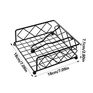 Modern Simple Design Iron Diamond-Shaped Napkin Holder Metal Tabletop Tissue <b>Clip</b> Western Restaurant Tissue Box - Product Image 5